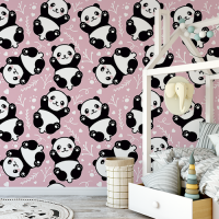 Adesivo Papel de Parede - Panda Folhagem