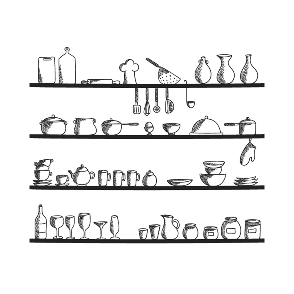 Decorativos de Recorte - Peças de Cozinha